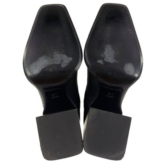 Alexander Wang Grain Parker Boots 35.5 US 5.5 Womens Black Leather ASIS - Picture 8 of 14